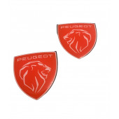 PEUGEOT YENİ NESİL 2 YAN ÇAMURLUK İÇİN DAMLA ETİKET LOGO KIRMIZI (58X63 MM) - 3