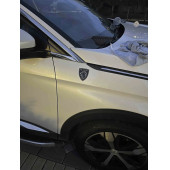 PEUGEOT YENİ NESİL 2 YAN ÇAMURLUK İÇİN DAMLA ETİKET LOGO KIRMIZI (58X63 MM) - 4
