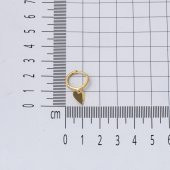 14 Ayar Kalp Figürlü Sallantılı Altın Küpe - 5