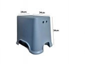 Geseus Banyo Taburesi Çok Amaçlı Tabure Kaymaz Ayakalı Max-140kg Taşıma Kapasitesi-Antrasit-5171-84A - 5