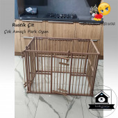 100X70cm Yüksek ÇİFT KAPILI Köpek Çiti Oyun Alanı Köpek Çiti - 4