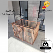 100X70cm Yüksek ÇİFT KAPILI Köpek Çiti Oyun Alanı Köpek Çiti - 7