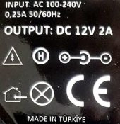 12 Volt 2Amper 24 Wat Çok Amaçlı Switch Mode Adaptör Güçkaynağı - 4
