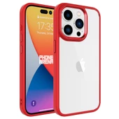 iPhone 15 Pro Max Kılıf Renkli Silikon Kenarlı Krom Kapak Kılıf - 10