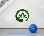 Oturma Odası, Yatak Odası Duvar Sticker Enso Daire Sembolü Yoga Meditasyon Lotus Çiçeği Çıkartmaları thumbnail 1
