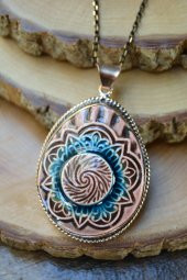 STONEAGE JEWELLERY Özel Tasarım Çini Bayan Kolye thumbnail 2