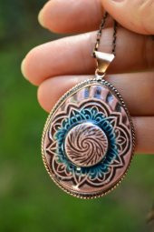 STONEAGE JEWELLERY Özel Tasarım Çini Bayan Kolye thumbnail 3