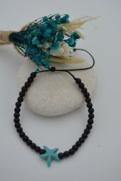 STONEAGE Oniks ve Turkuaz Metalsiz Bileklik Antialerjik thumbnail 3