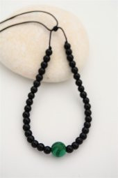 STONEAGE Oniks ve Malahit Taşından Metalsiz Bileklik Antialerjik thumbnail 1