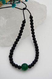 STONEAGE Oniks ve Malahit Taşından Metalsiz Bileklik Antialerjik thumbnail 2