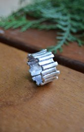 STONEAGE Antik Gümüş Ayarlanabilir Unisex Bohem Yüzük thumbnail 3