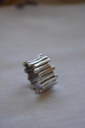 STONEAGE Antik Gümüş Ayarlanabilir Unisex Bohem Yüzük thumbnail 4