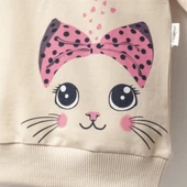 Jolbaby Kedicik Detaylı Kız Çocuk Sweatshirt Bluz - 3