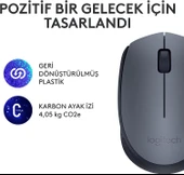 Logitech M170 USB Alıcılı Kablosuz Mouse, Gri - 10