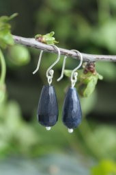 STONEAGE Yeşim Rahatlatıcı Doğal Taş Bayan Gümüş Damla Küpe - 1