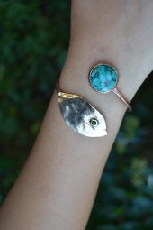 STONEAGE Turkuaz Taşlı Tasarım Bayan Bileklik thumbnail 1