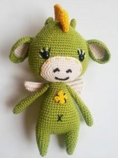 Sevimli Ejderha Amigurumi Organik Oyuncak - 1