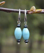 STONEAGE Turkuaz Doğal Taş Tasarım Bayan Küpe thumbnail 1