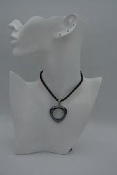 STONEAGE KALP KESİM HEMATİT KOLYE - 1