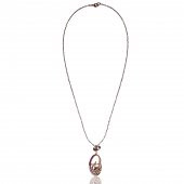 STONEAGE JEWELLERY Yakut ve Zirkon Taşlı Semazen Bayan Kolye thumbnail 3