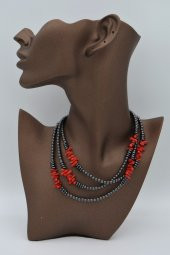 STONEAGE Hematit Mercan Gemici Kilit Nazar ve Şifa Kolyesi thumbnail 5