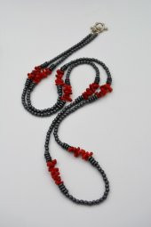 STONEAGE Hematit Mercan Gemici Kilit Nazar ve Şifa Kolyesi thumbnail 7