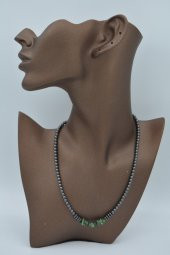 STONEAGE Gerçek Zümrüt ve Hematit Taşlı  Gemici Kilit Taşlı Şifa Kolyesi thumbnail 2