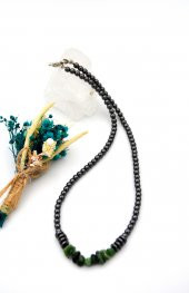 STONEAGE Gerçek Zümrüt ve Hematit Taşlı  Gemici Kilit Taşlı Şifa Kolyesi thumbnail 4