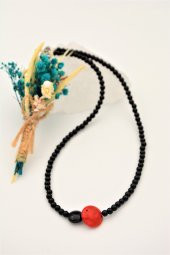 STONEAGE Orijinal Oniks Taşı ve Mercan Şifa Kolyesi thumbnail 1