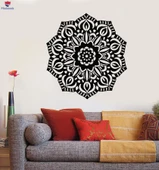 Oturma Odası, Yatak Odası Duvar Sticker Hinduizm Mandala Yoga Meditasyon Lotus Çiçeği Çıkartmaları - 1