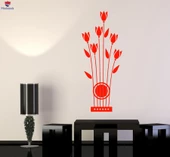 Oturma Odası, Yatak Odası Duvar Sticker Çiçekler Laleler Enstrüman Dizeleri Çıkartmalar Benzersiz Hediyelik thumbnail 1