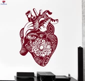 Oturma Odası, Yatak Odası Duvar Sticker Kalp Çiçek Göz Sanat Evi Iç Çıkartmalar Benzersiz Hediyelik - 1