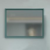 Denko Beyoğlu 100 cm MDF Mat Yeşil Banyo Dolabı Aynalı Üst Modülü - 1
