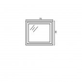 Denko Beyoğlu 85 cm MDF Gri Banyo Dolabı Aynalı Üst Modülü thumbnail 3