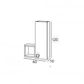 Denko Oris 40cm MDF Patara Bronz Banyo Boy Dolabı thumbnail 3