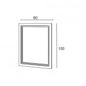 Denko Helena 100 cm MDF Beyaz Banyo Dolabı Aynalı Üst Modülü thumbnail 3