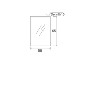 Denko Terra 60 cm MDF Beyaz Banyo Dolabı Aynalı Üst Modülü thumbnail 3