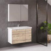 DENKO Terra 90 cm MDF Alize Banyo Dolabı Aynalı Üst Modülü - 2
