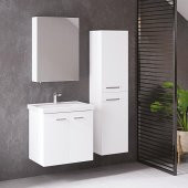 Denko Terra 65 cm MDF Beyaz Banyo Dolabı Aynalı Üst Modülü - 2