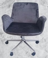 Çalışma Koltuk 90218 Dökme Sünger Amortisörlü Nikelaj Çelik Ayak Teker El Yapım - 6