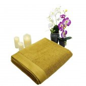 T.Concept Exclusive Bambu Pamuk Battal Boy Banyo Havlusu Hardal 100*156 - 1