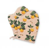 Molinella Yanmaz Kapitone Duck Kumaş Renkli Çift Fırın Eldiveni 20x27 cm - 2