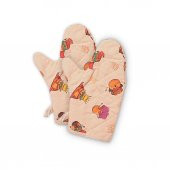 Molinella Yanmaz Kapitone Duck Kumaş Renkli Çift Fırın Eldiveni 20x27 cm - 4
