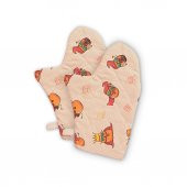 Molinella Yanmaz Kapitone Duck Kumaş Renkli Çift Fırın Eldiveni 20x27 cm - 6