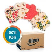 Molinella Yanmaz Kapitone Duck Kumaş Renkli Fırın Eldiveni 20x27 cm 50li Koli - 2