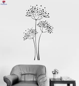 Oturma Odası, Yatak Odası Duvar Sticker Karahindiba Çiçek Evi Çiçek Sanat Odası Dekorasyon Çıkartmaları Benzersiz Hediyelik - 1