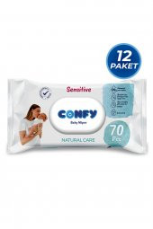 Confy Sensitive Bebeklere Özel Islak Mendil 12x70 - 840 Yaprak thumbnail 2