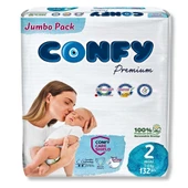 Confy Premium 2 Numara Bebek Bezi Mini 3 - 6 Kg 132 Adet thumbnail 1