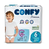 Confy Premium 6 Numara Bebek Bezi Extralarge +15 KG 24 Adet thumbnail 1