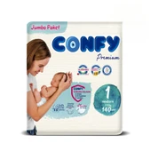 Confy Premium 1 Numara Bebek Bezi Yenidoğan 2 - 5 Kg 140 Adet - 1